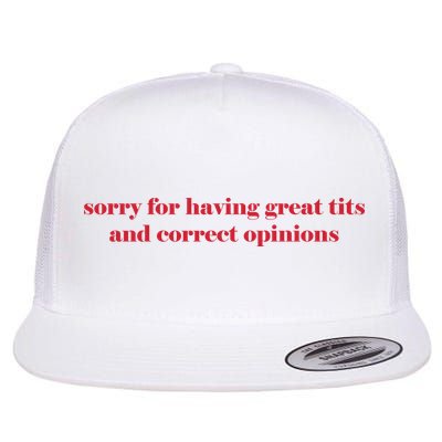 Sorry For Having Great Tits And Correct Opinions Flatbill Hat