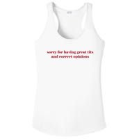 Sorry For Having Great Tits And Correct Opinions Ladies PosiCharge Competitor Racerback Tank