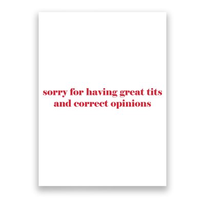 Sorry For Having Great Tits And Correct Opinions Poster