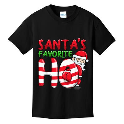 Santas Favorite Ho Santa favourite Ho Funny Girls Christmas Kids T-Shirt