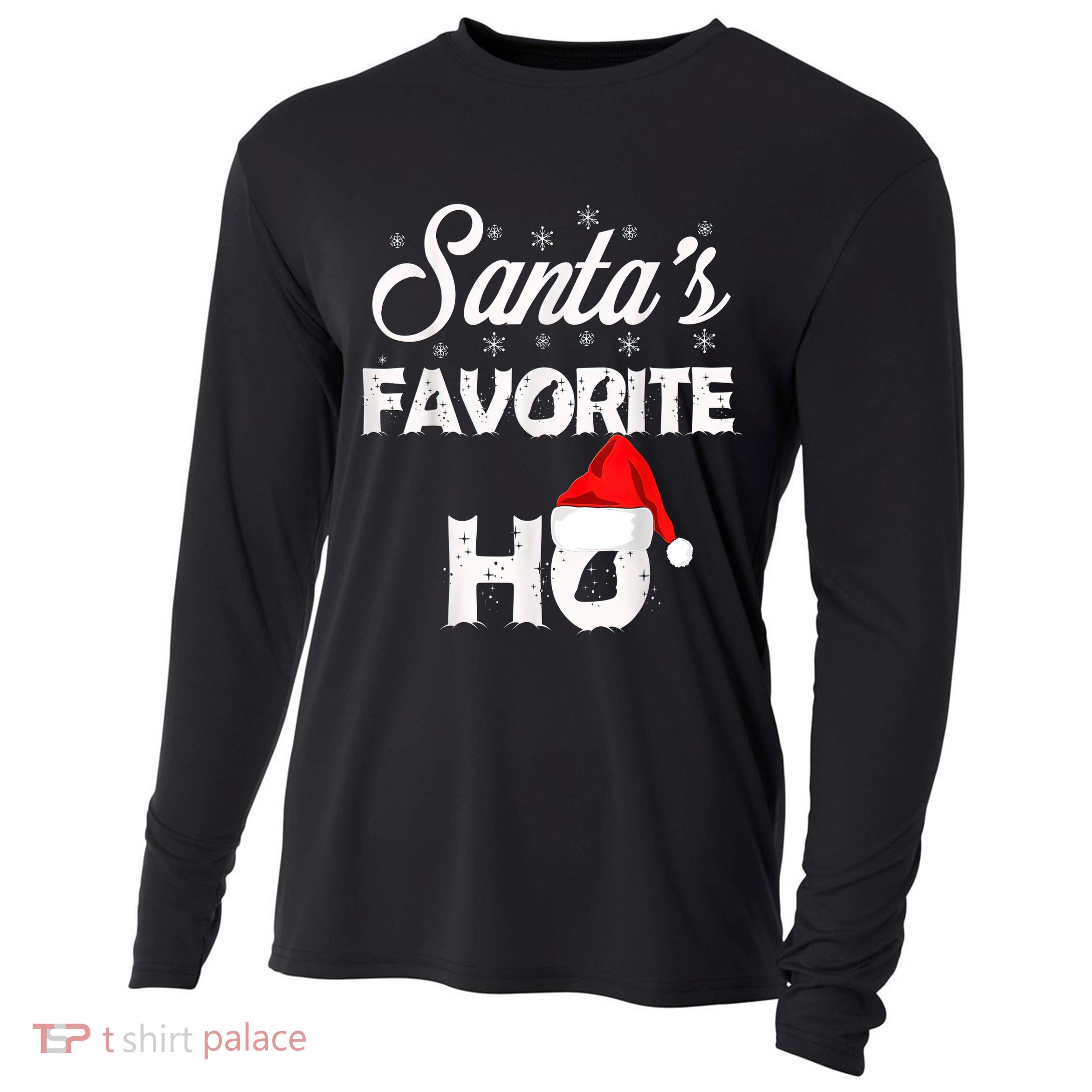 Santa's Favorite Ho Funny Christmas Gift Cooling Performance Long Sleeve Crew
