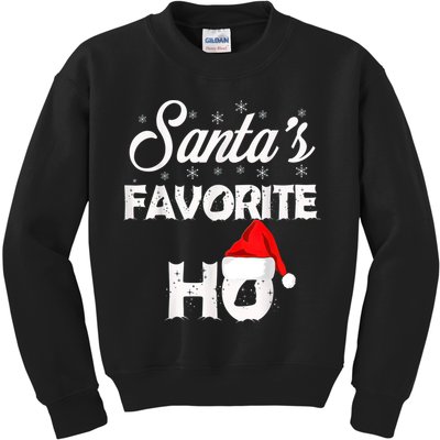 Santa's Favorite Ho Funny Christmas Gift Kids Sweatshirt