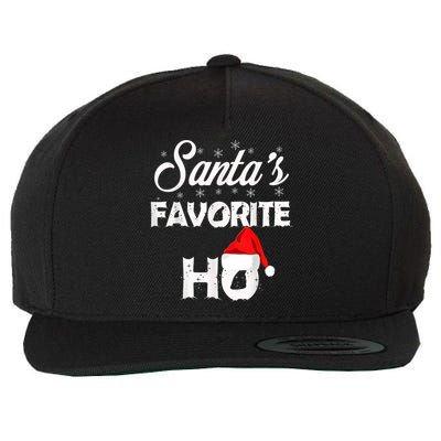Santa's Favorite Ho Funny Christmas Gift Wool Snapback Cap