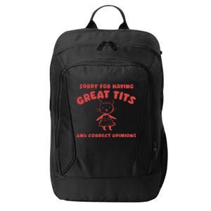 Sorry For Having Great Tits City Backpack