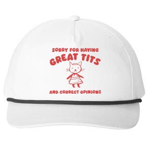 Sorry For Having Great Tits Snapback Five-Panel Rope Hat