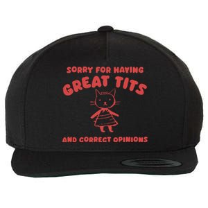 Sorry For Having Great Tits Wool Snapback Cap