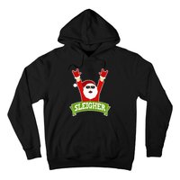 Sleigher Funny Heavy Metal Music Santa Christmas Hoodie