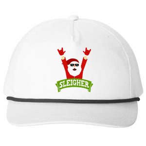 Sleigher Funny Heavy Metal Music Santa Christmas Snapback Five-Panel Rope Hat