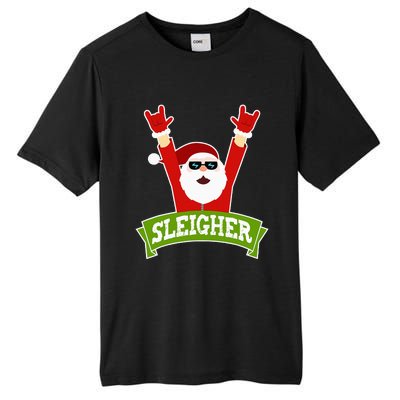 Sleigher Funny Heavy Metal Music Santa Christmas Tall Fusion ChromaSoft Performance T-Shirt