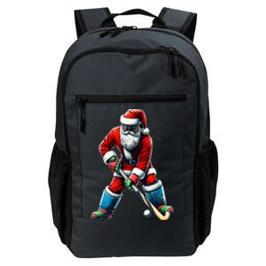 Santa Field Hockey Player Xmas Funny Sports Christmas Pajama Gift Daily Commute Backpack