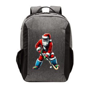 Santa Field Hockey Player Xmas Funny Sports Christmas Pajama Gift Vector Backpack