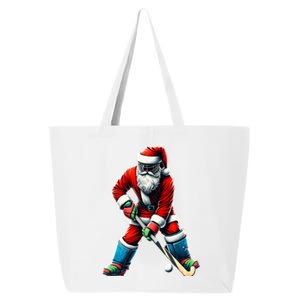 Santa Field Hockey Player Xmas Funny Sports Christmas Pajama Gift 25L Jumbo Tote