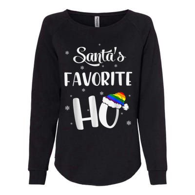 Santas Favorite Ho Gay Christmas Lesbian Xmas Shirt Womens California Wash Sweatshirt