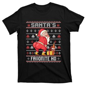 Santas Favorite Ho Xmas Family Matching Pjs Funny Christmas T-Shirt