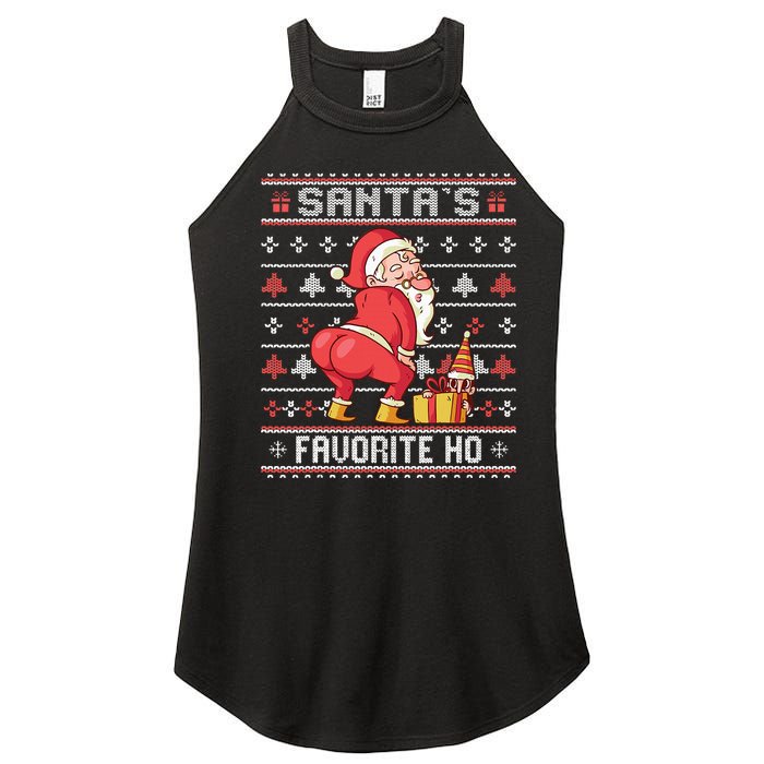 Santas Favorite Ho Xmas Family Matching Pjs Funny Christmas Women’s Perfect Tri Rocker Tank