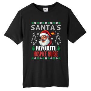 SantaS Favorite Hospice Nurse Funny Christmas Funny Gift Tall Fusion ChromaSoft Performance T-Shirt