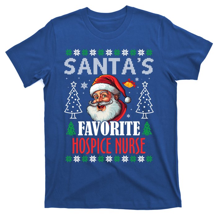 SantaS Favorite Hospice Nurse Funny Christmas Funny Gift T-Shirt