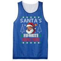 SantaS Favorite Hospice Nurse Funny Christmas Funny Gift Mesh Reversible Basketball Jersey Tank