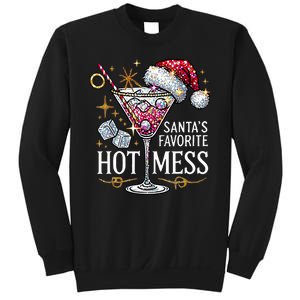 SantaS Favorite Hot Mess Christmas Holiday Margarita Drink Sweatshirt