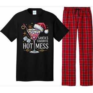 SantaS Favorite Hot Mess Christmas Holiday Margarita Drink Pajama Set