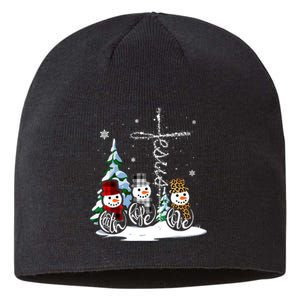 Snowmen Faith Hope Love Christmas Gift Sustainable Beanie