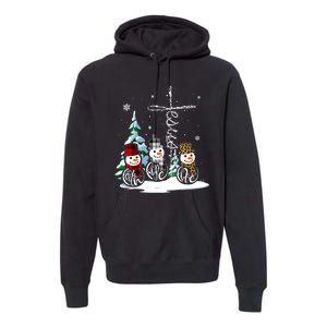 Snowmen Faith Hope Love Christmas Gift Premium Hoodie