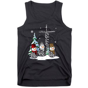 Snowmen Faith Hope Love Christmas Gift Tank Top