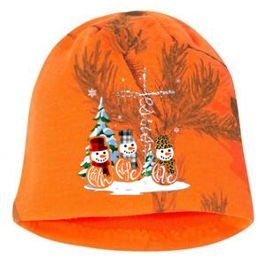 Snowmen Faith Hope Love Christmas Gift Kati - Camo Knit Beanie