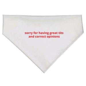 Sorry For Having Great Tits And Correct Opinions USA-Made Doggie Bandana