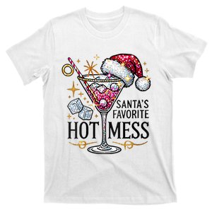 SantaS Favorite Hot Mess Funny Margarita T-Shirt