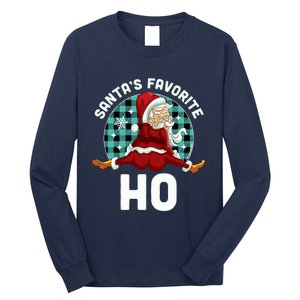 SantaS Favorite Ho Xmas Naughty Santa Christmas Pajama Long Sleeve Shirt