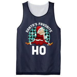 SantaS Favorite Ho Xmas Naughty Santa Christmas Pajama Mesh Reversible Basketball Jersey Tank