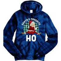 SantaS Favorite Ho Xmas Naughty Santa Christmas Pajama Tie Dye Hoodie