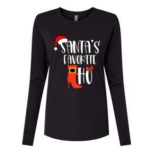 SantaS Favorite Ho Inappropriate Christmas Gift Womens Cotton Relaxed Long Sleeve T-Shirt