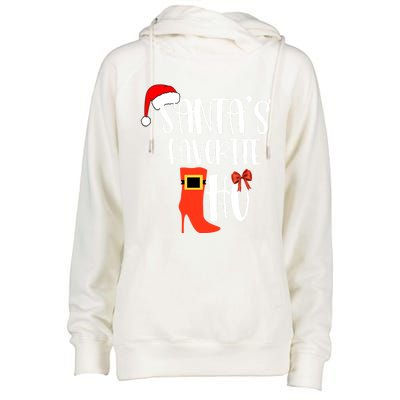 SantaS Favorite Ho Inappropriate Christmas Gift Womens Funnel Neck Pullover Hood