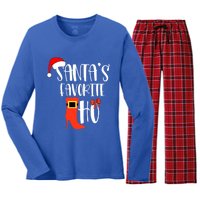 SantaS Favorite Ho Inappropriate Christmas Gift Women's Long Sleeve Flannel Pajama Set 