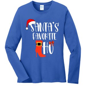 SantaS Favorite Ho Inappropriate Christmas Gift Ladies Long Sleeve Shirt