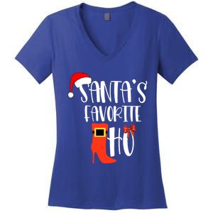 SantaS Favorite Ho Inappropriate Christmas Gift Women's V-Neck T-Shirt