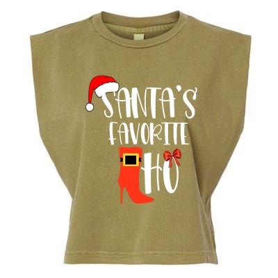 SantaS Favorite Ho Inappropriate Christmas Gift Garment-Dyed Women's Muscle Tee