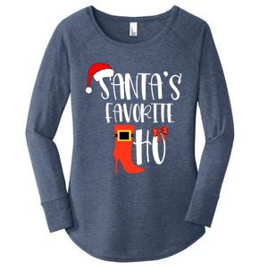 SantaS Favorite Ho Inappropriate Christmas Gift Women's Perfect Tri Tunic Long Sleeve Shirt