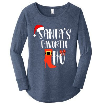 SantaS Favorite Ho Inappropriate Christmas Gift Women's Perfect Tri Tunic Long Sleeve Shirt