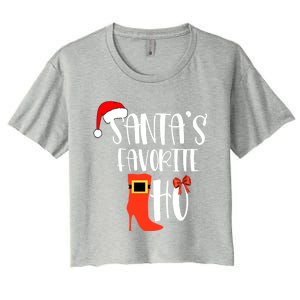 SantaS Favorite Ho Inappropriate Christmas Gift Women's Crop Top Tee