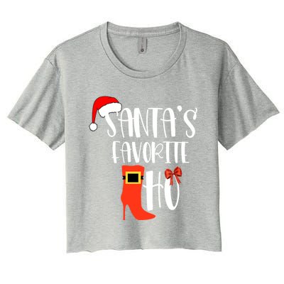 SantaS Favorite Ho Inappropriate Christmas Gift Women's Crop Top Tee