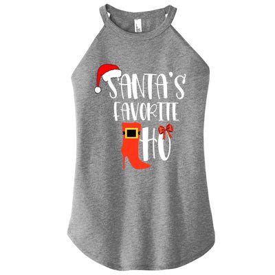 SantaS Favorite Ho Inappropriate Christmas Gift Women's Perfect Tri Rocker Tank