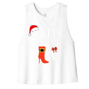 SantaS Favorite Ho Inappropriate Christmas Gift Women's Racerback Cropped Tank