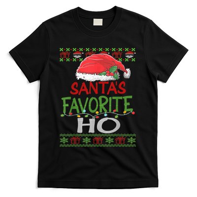 Santa's Favorite Ho Xmas Santa Ugly Sweater Funny Christmas T-Shirt