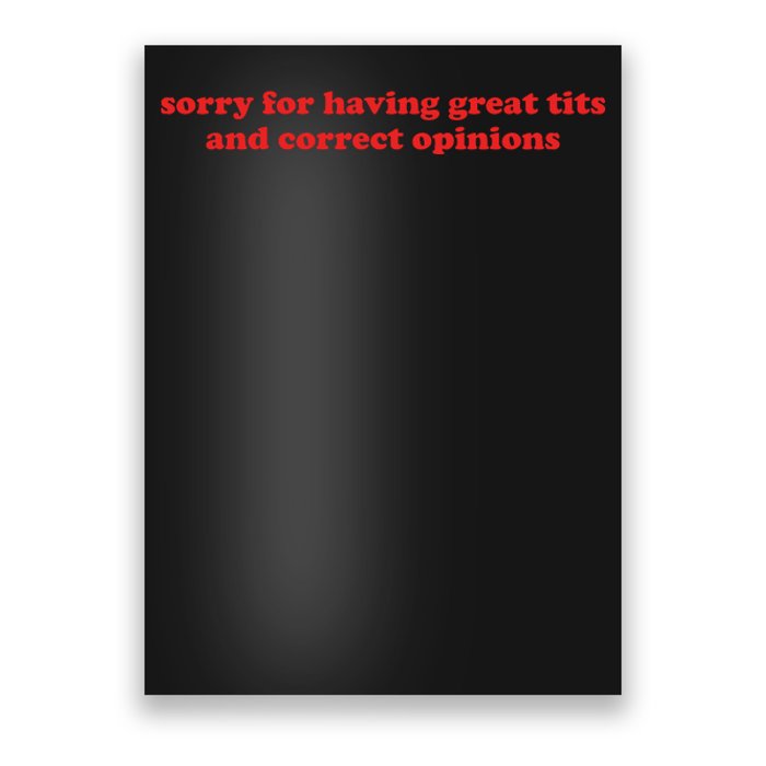 Sorry For Having Great Tits And Correct Opinions Poster