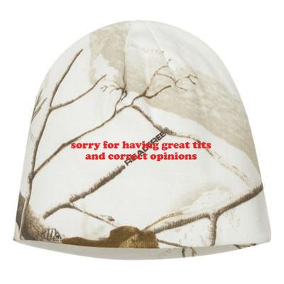 Sorry For Having Great Tits And Correct Opinions Kati - Camo Knit Beanie