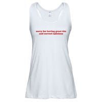 Sorry For Having Great Tits And Correct Opinions Ladies Essential Flowy Tank