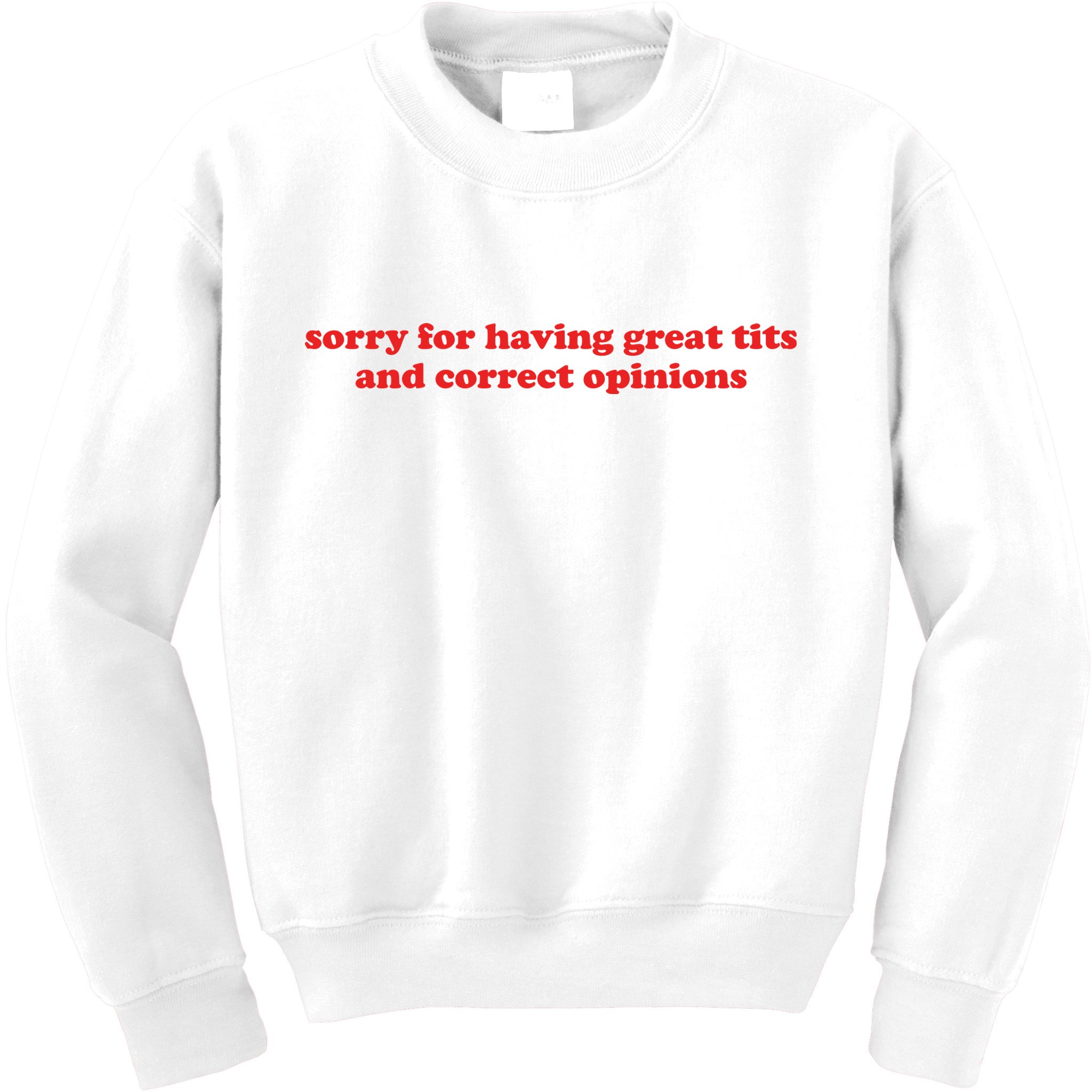 Sorry For Having Great Tits And Correct Opinions Kids Sweatshirt